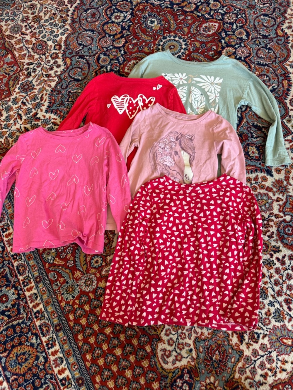 {5 shirts} girls size 6 shirt pack